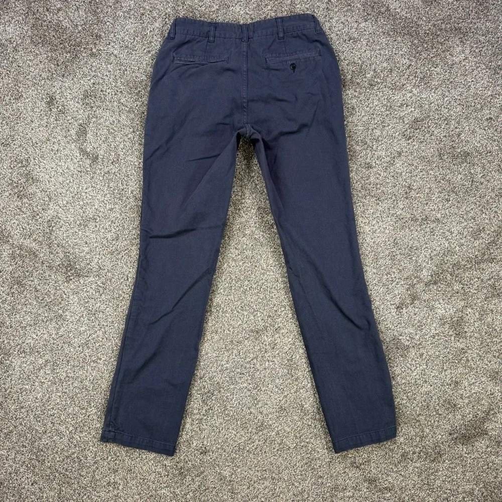 Taylor Stitch The Foundation Pant Mens 30x32 Slim Fit Navy Organic Cotton Chino